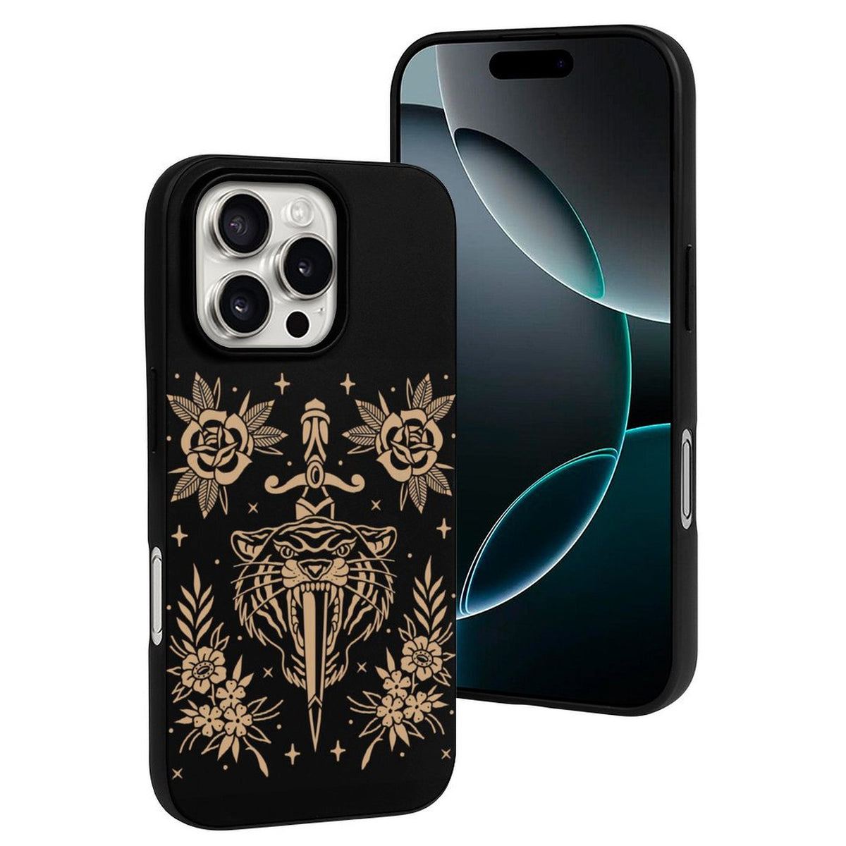 Old School Tiger Print - Phone Case