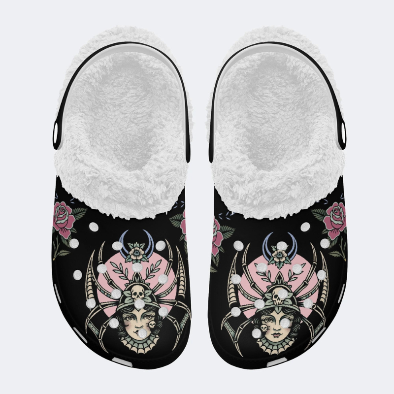 Vintage Spider Queen Print Slippers/Sandals