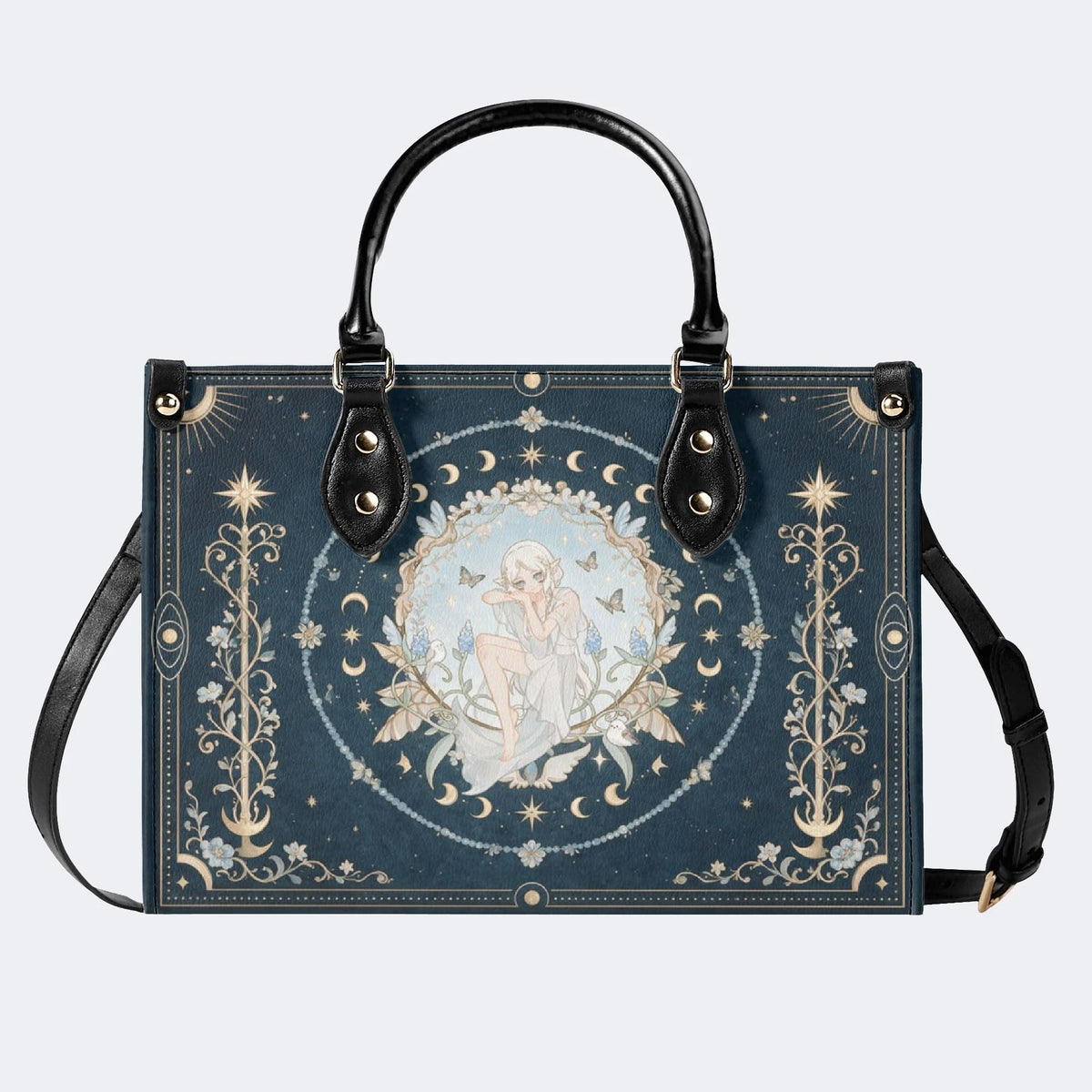 Angel Butterfly Moon Print Handbag Factory Direct Sales