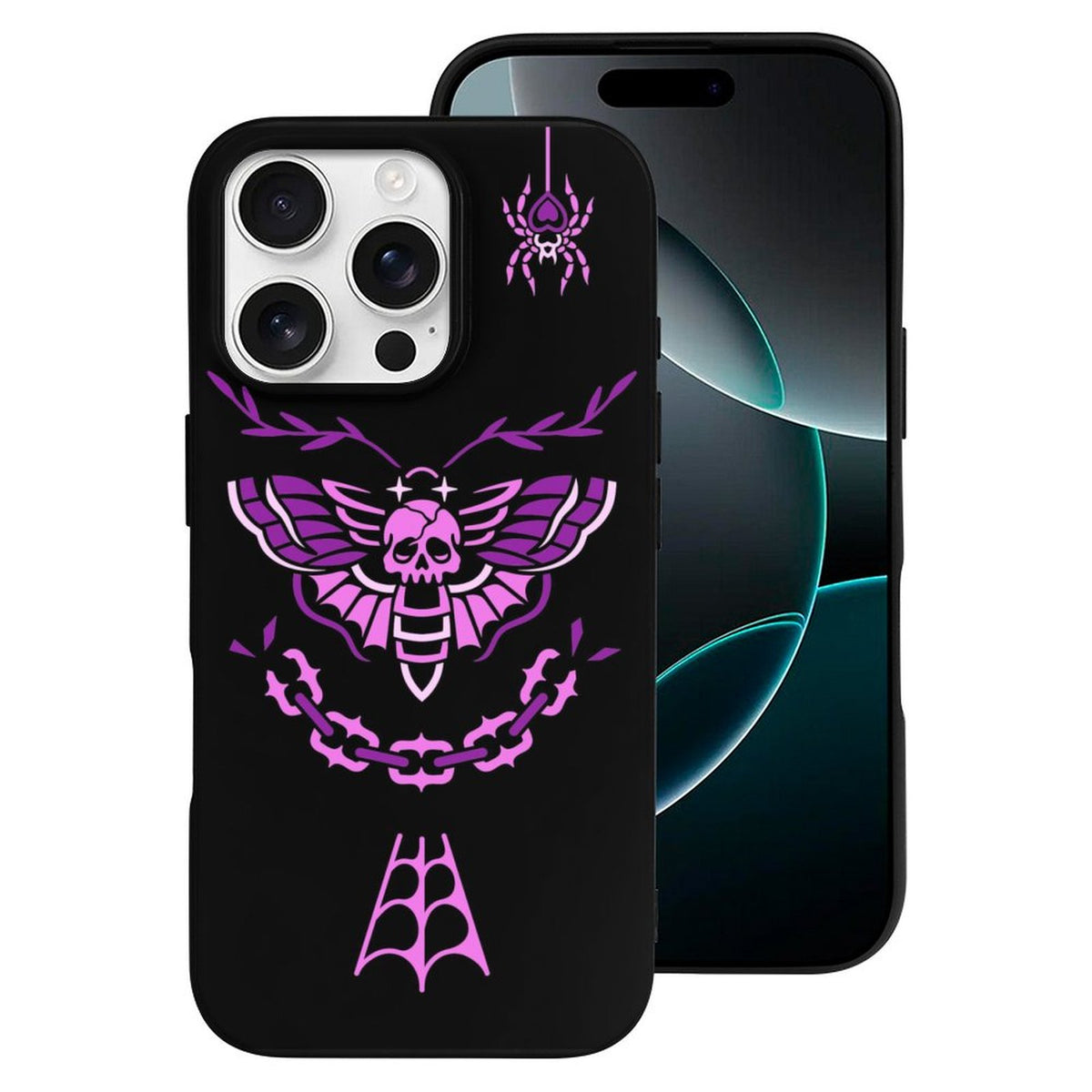 Purple Death Moth Print - Phone Case