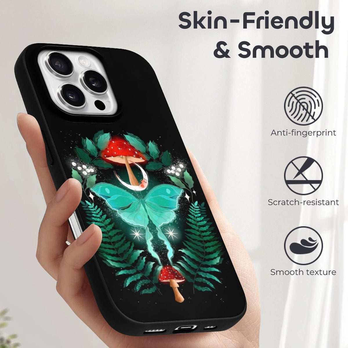 Floral Moth Print - Phone Case