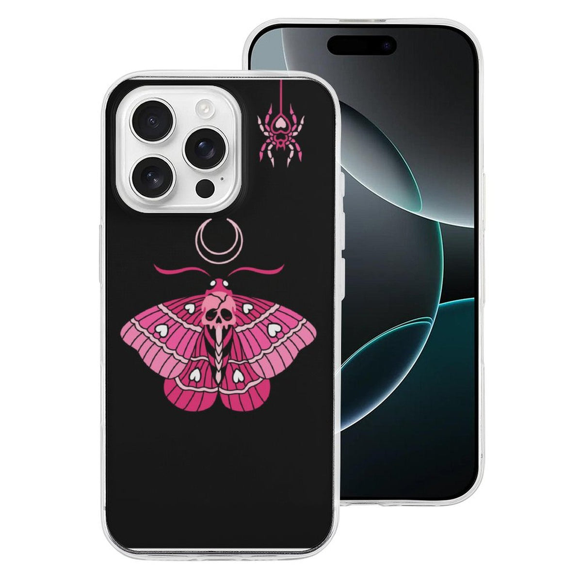 Pink Death Moth Print - Phone Case