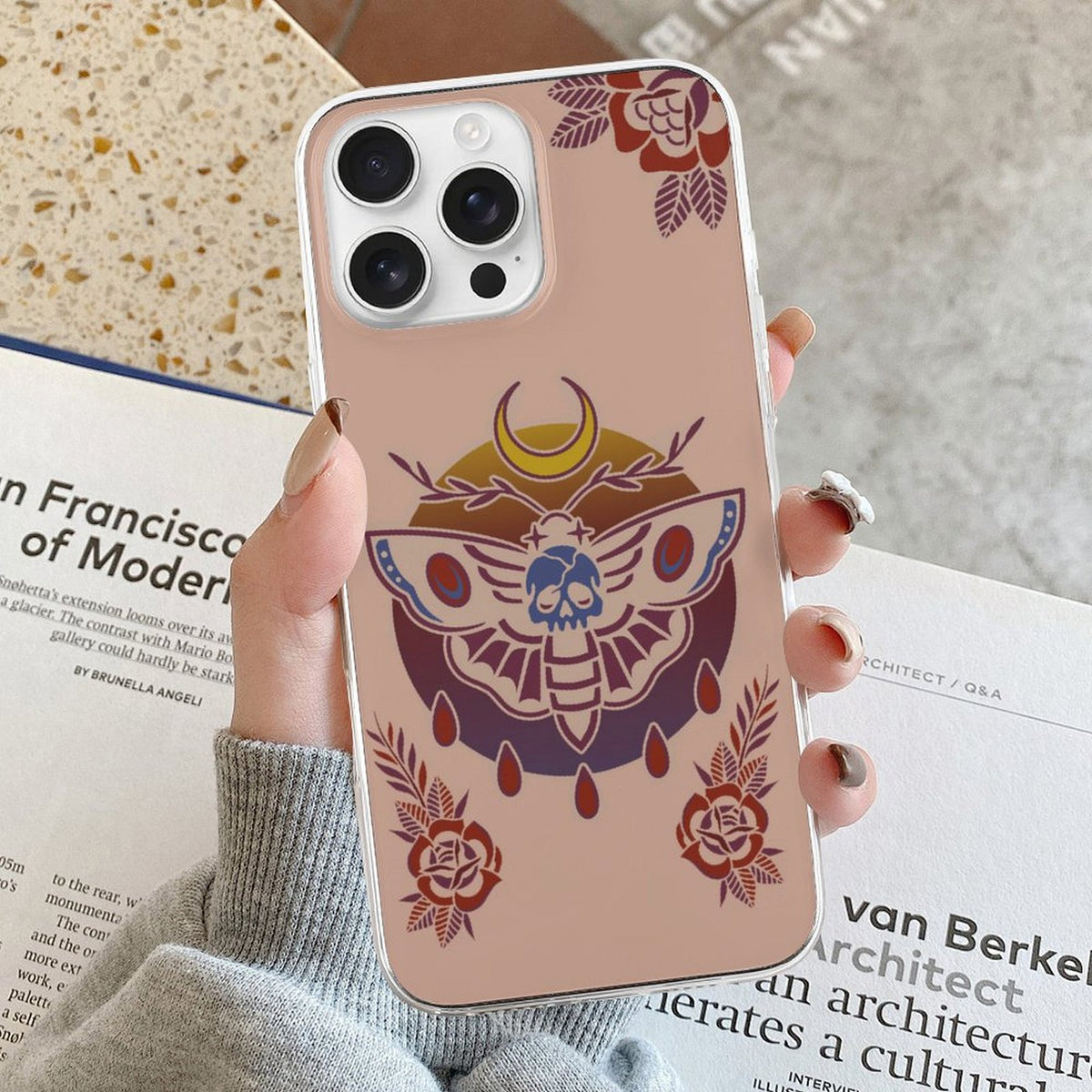 Death Moth Gradient Print - Phone Case