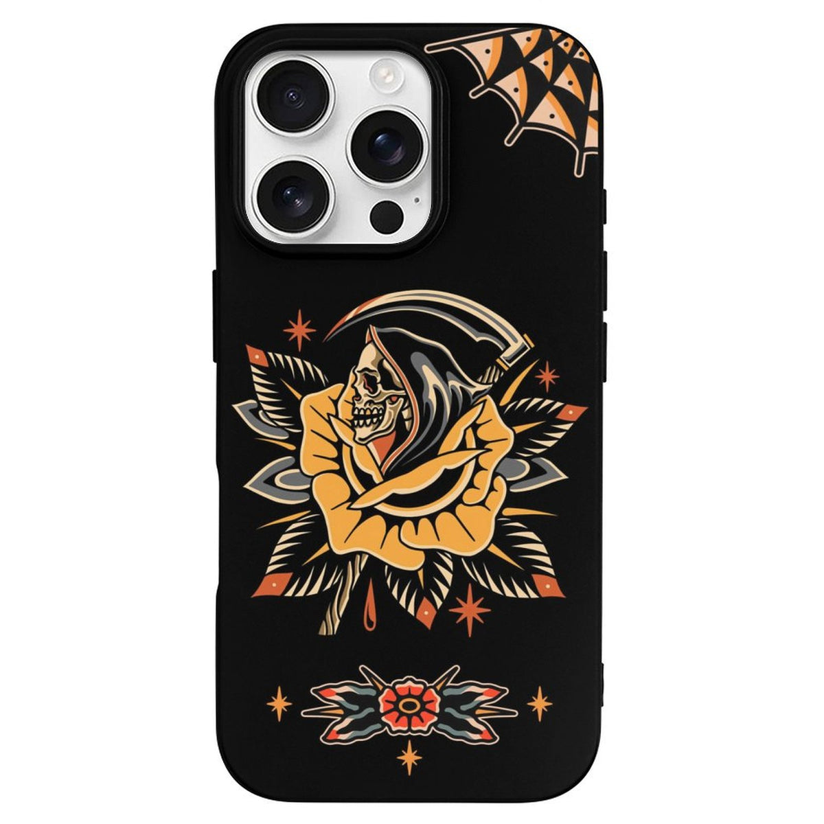 Grim Reaper Flowers Print- Phone Case