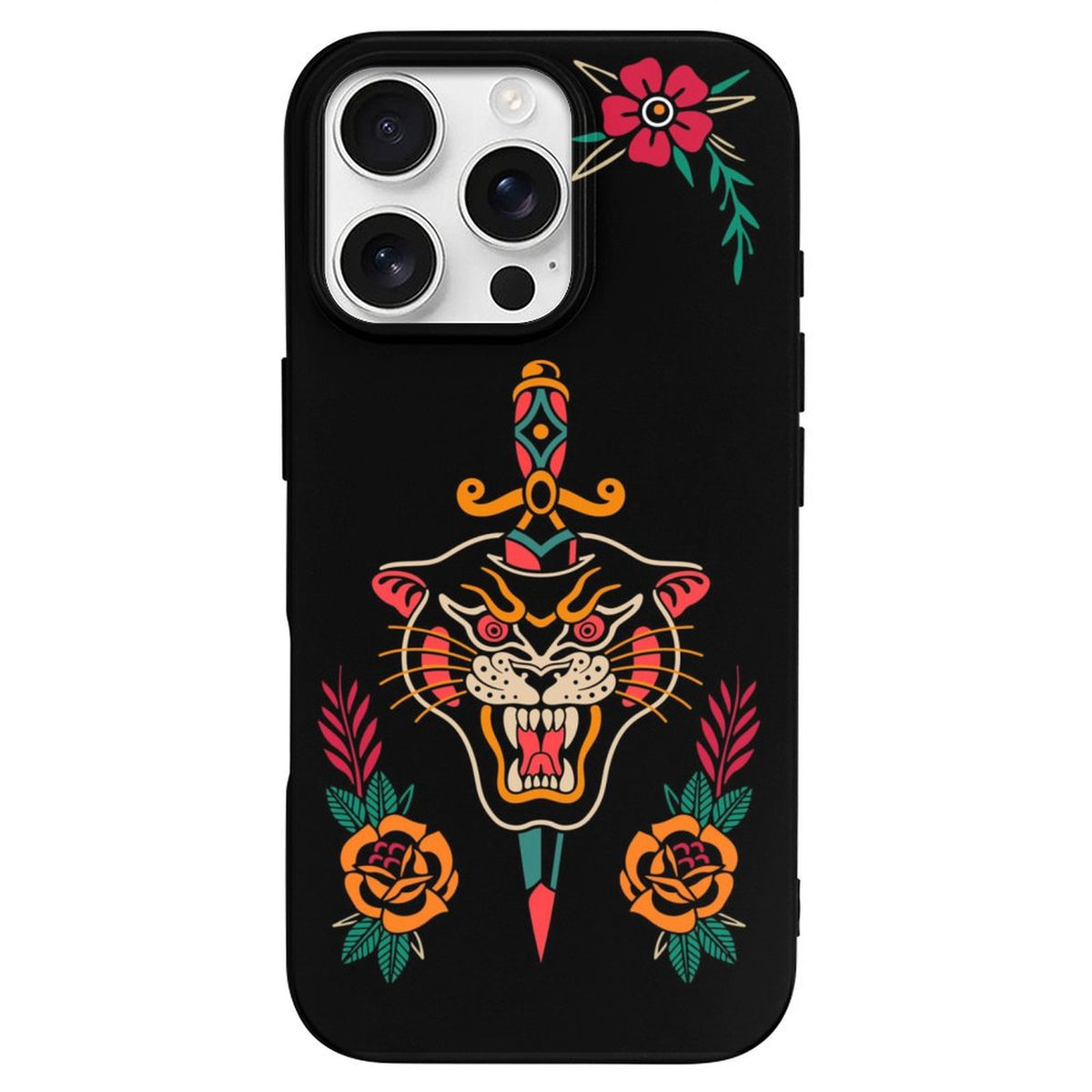Old School Tiger Print - Phone Case