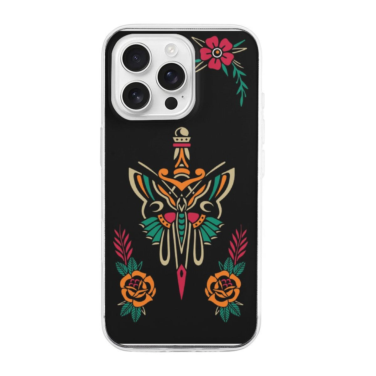 Sword And Moth Print - Phone Case