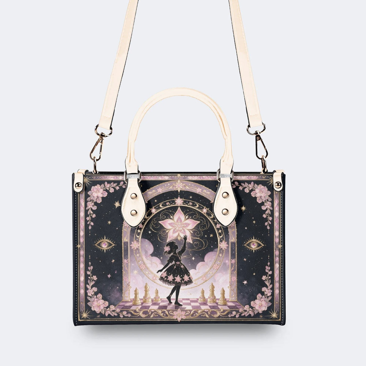 Fairy Girl Chess Print Handbag Factory Direct Sales