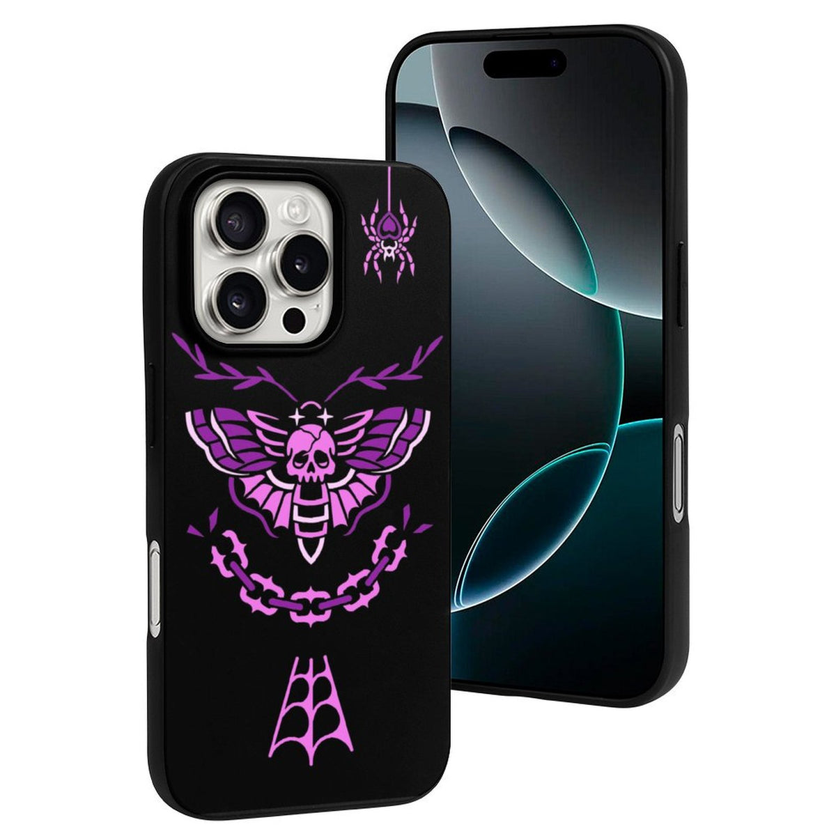 Purple Death Moth Print - Phone Case