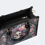Rose Skull Glass Print Handbag Factory Direct Sales
