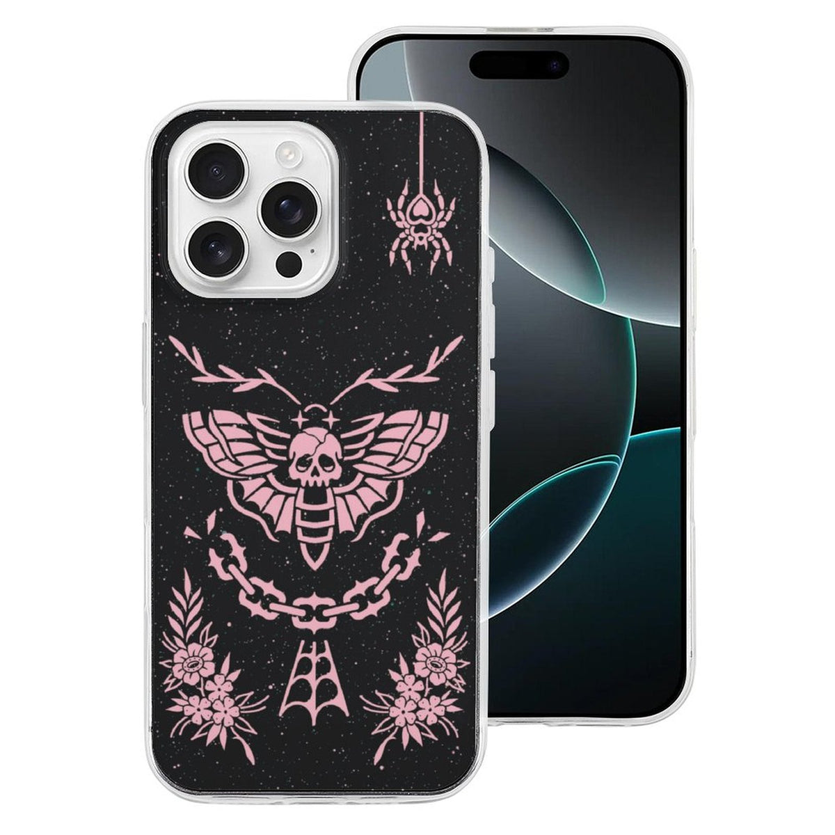 Pink Death Moth Print - Phone Case