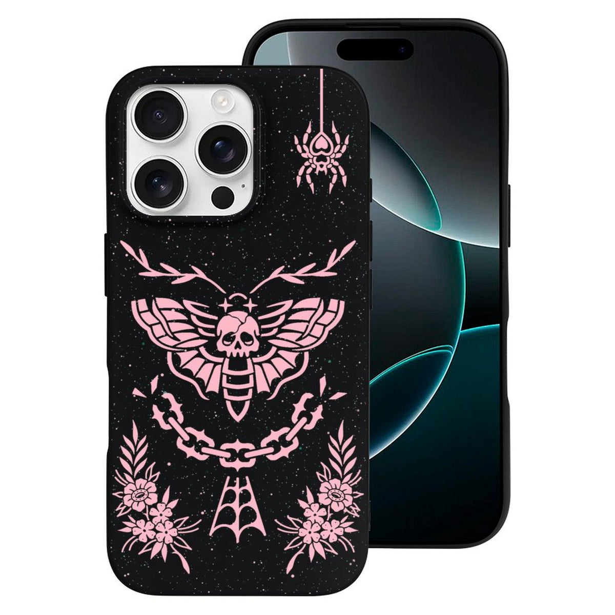 Pink Death Moth Print - Phone Case