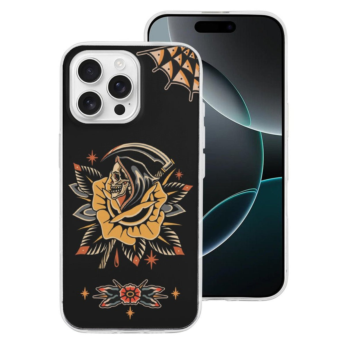 Grim Reaper Flowers Print- Phone Case