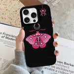 Pink Death Moth Print - Phone Case