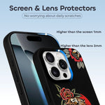 Old School Rose Tiger Print - Phone Case