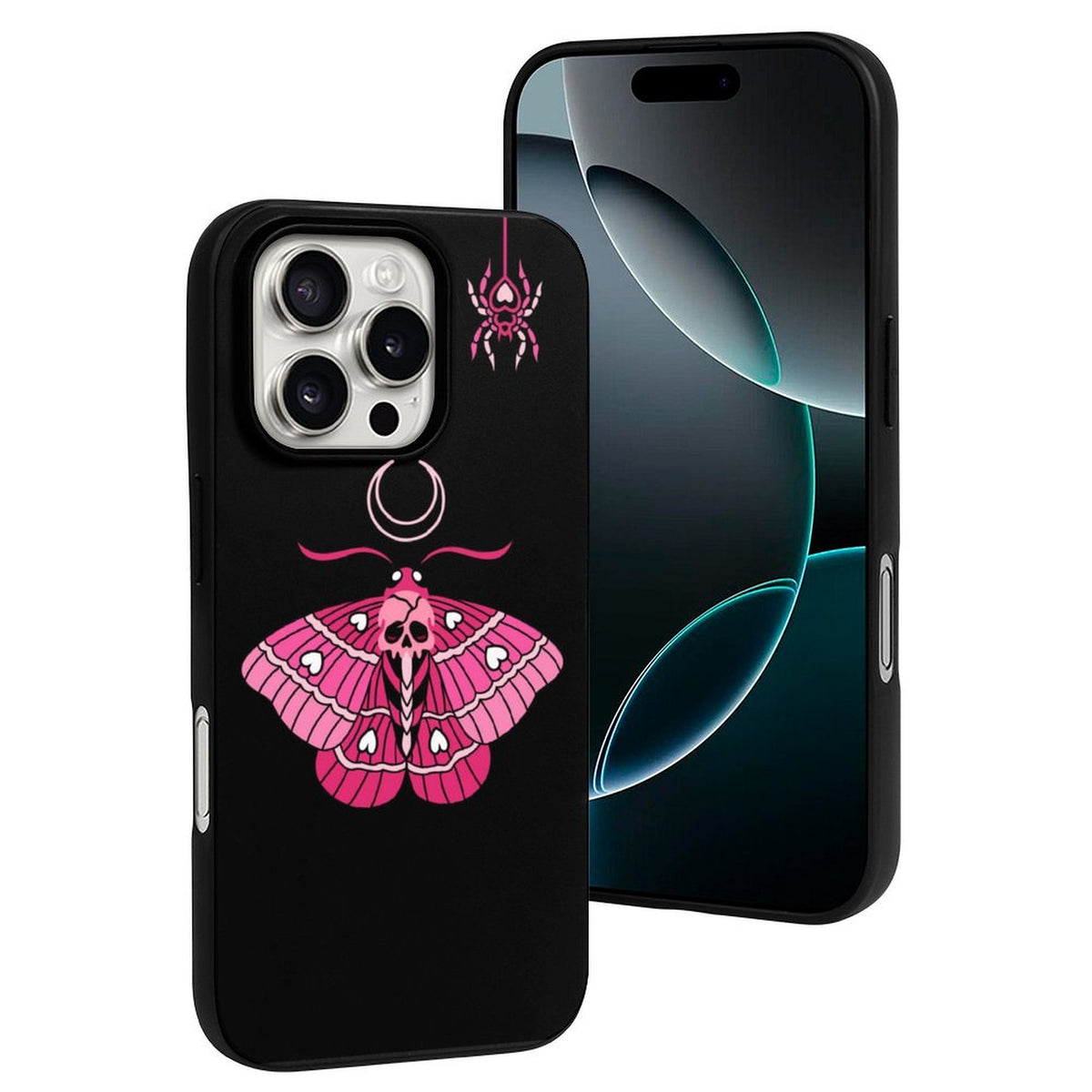 Pink Death Moth Print - Phone Case