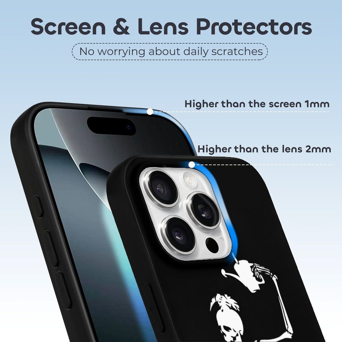 Gothic Skull Print - Phone Case