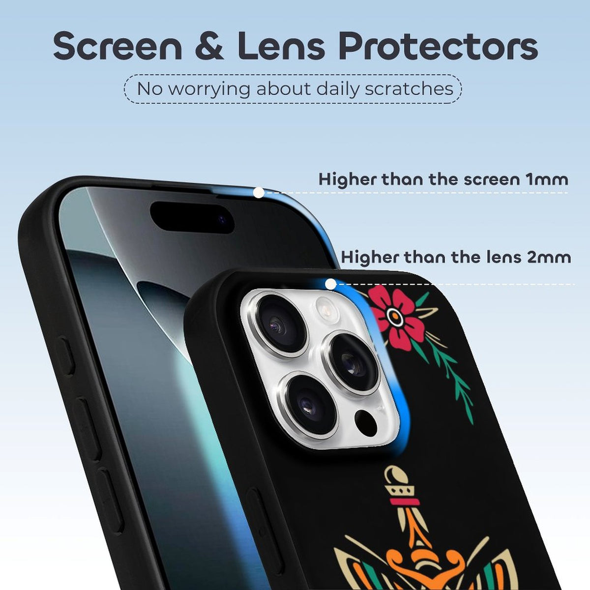 Sword And Moth Print - Phone Case