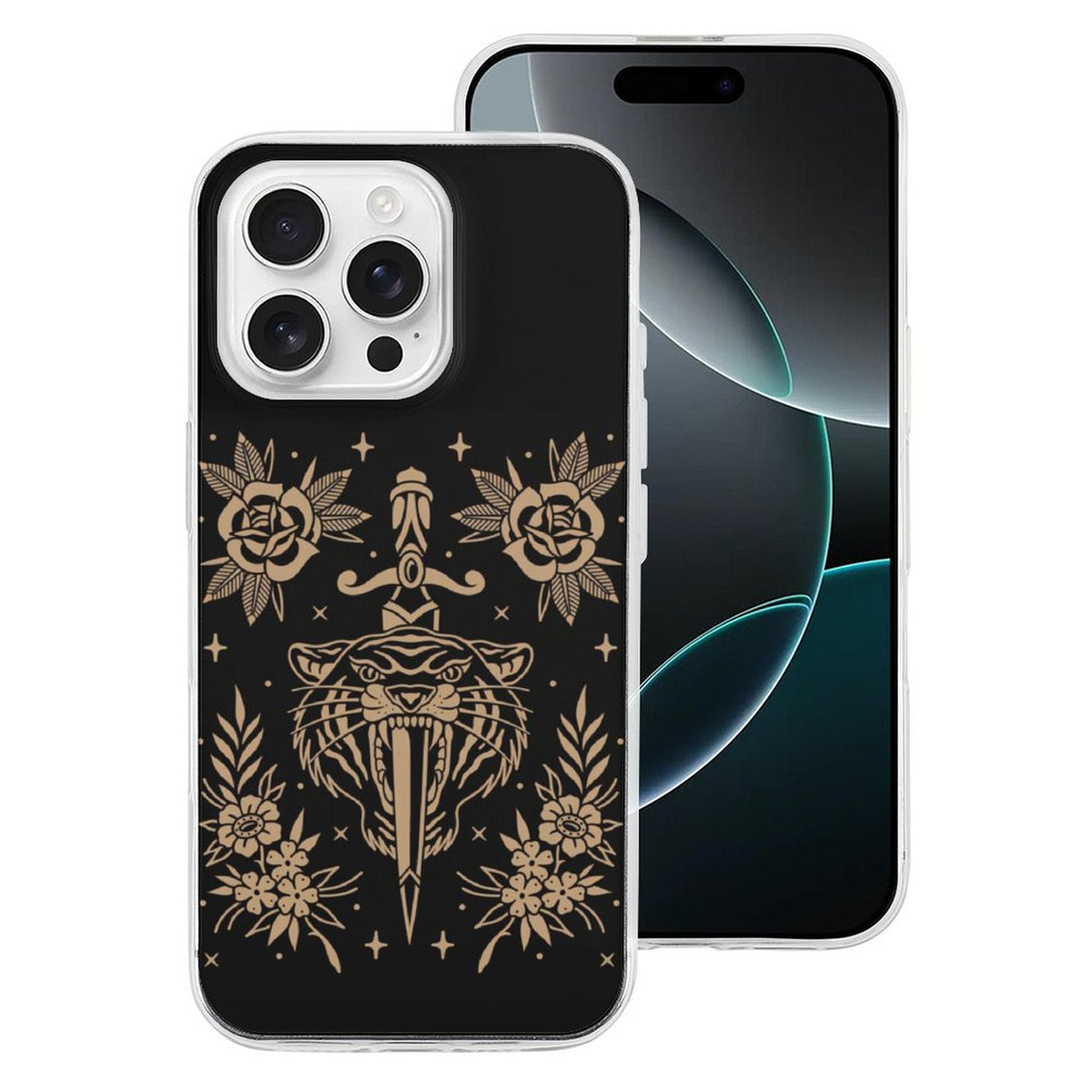 Old School Tiger Print - Phone Case