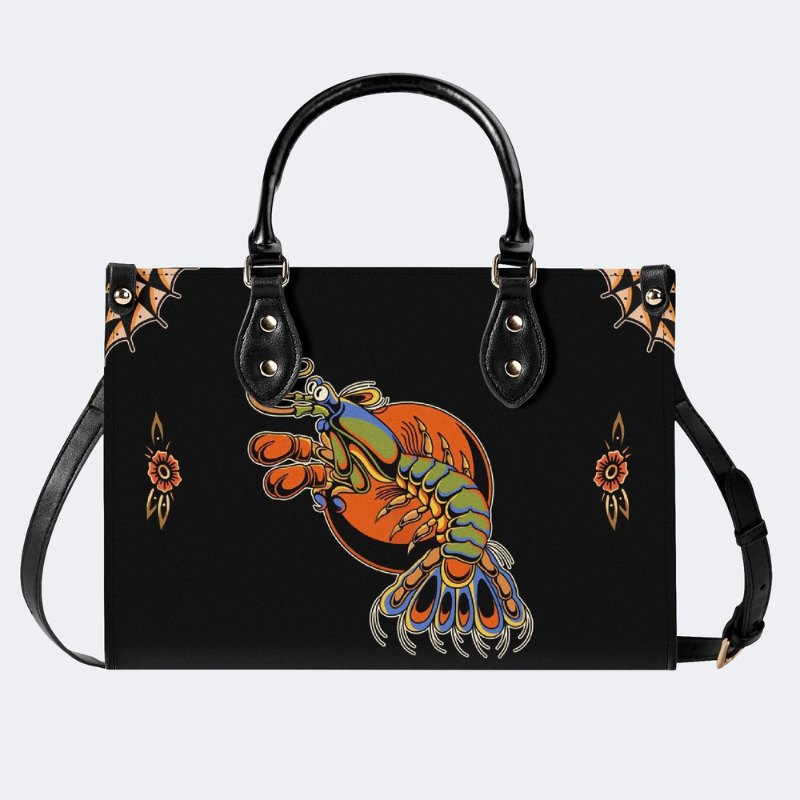 Boxing Shrimp Print Handbag Factory Direct Sales
