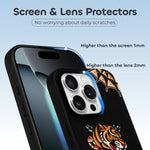 Old School Tiger Rose Print - Phone Case