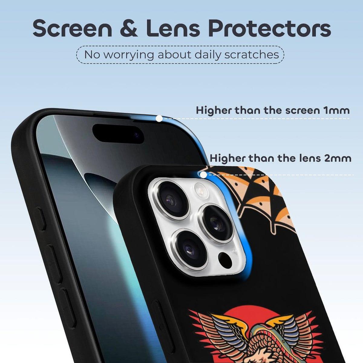 Vintage Eagle & Snake Print - Phone Case