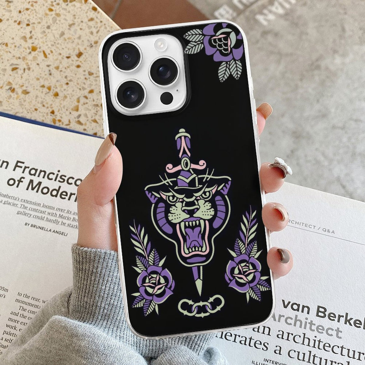Old School Tiger Print - Phone Case