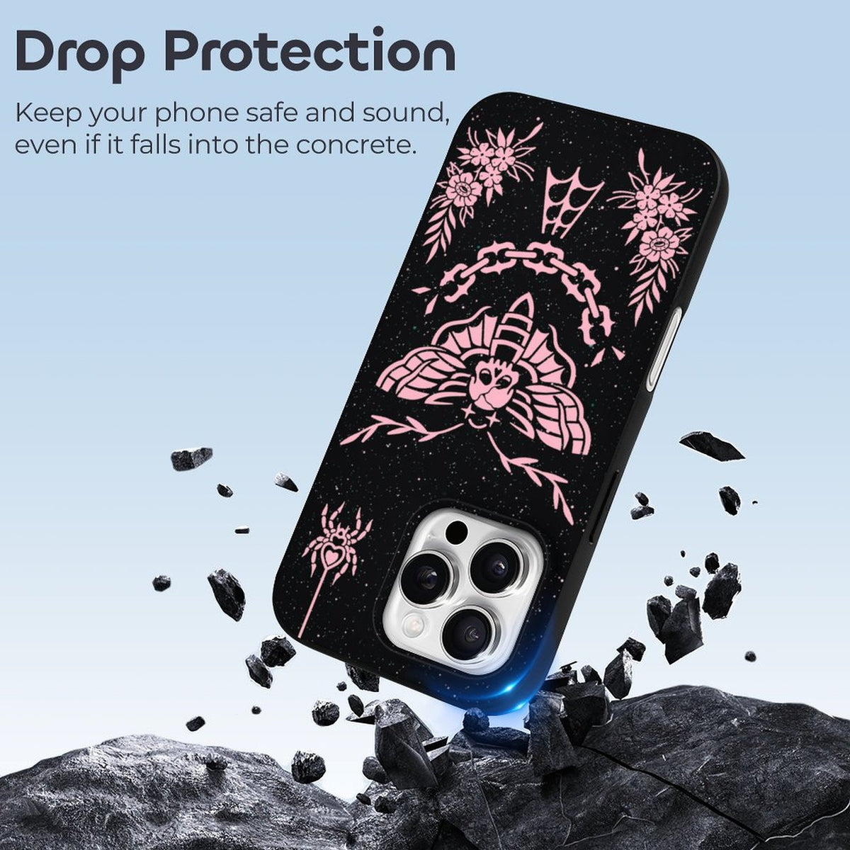 Pink Death Moth Print - Phone Case