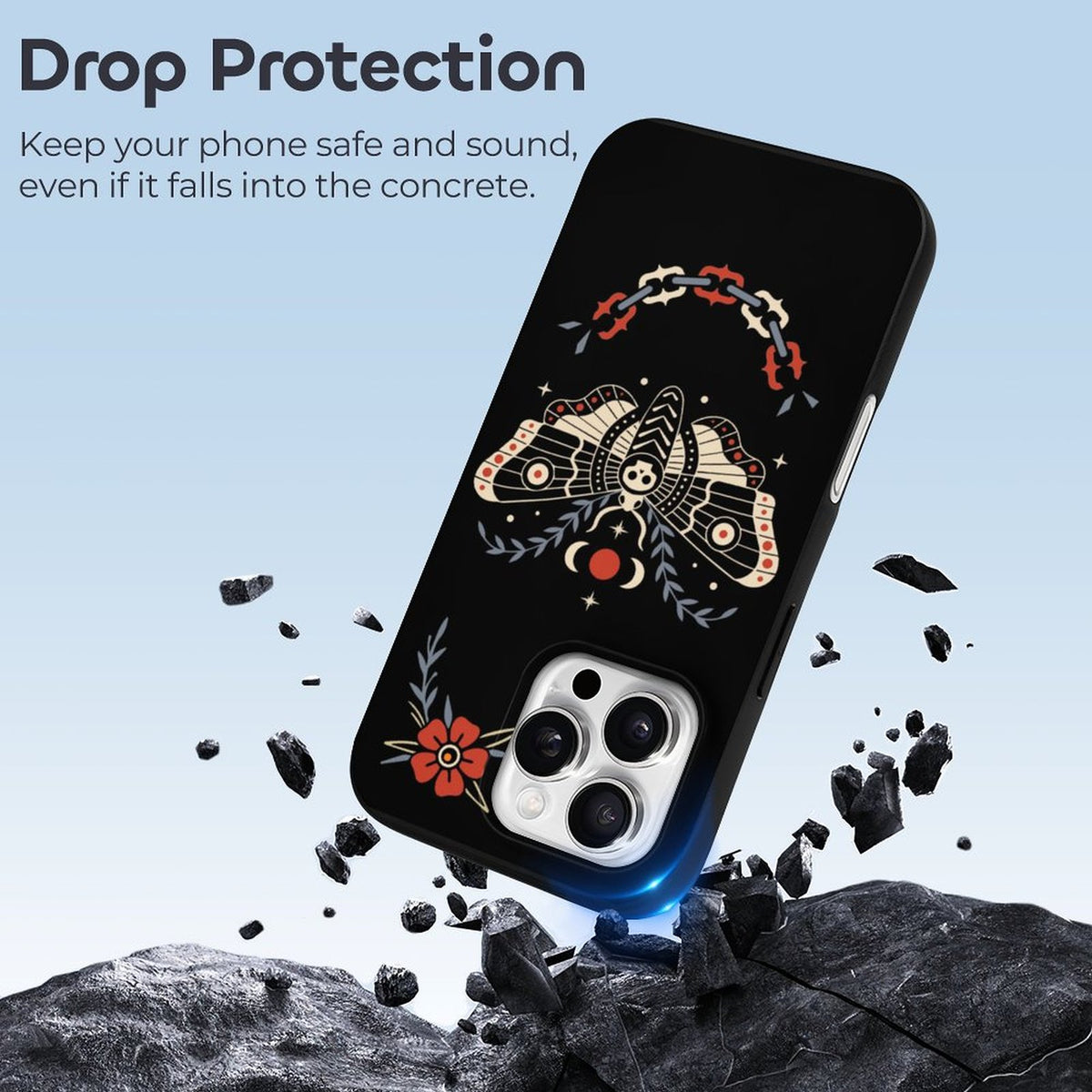 Vintage Death Moth Print - Phone Case