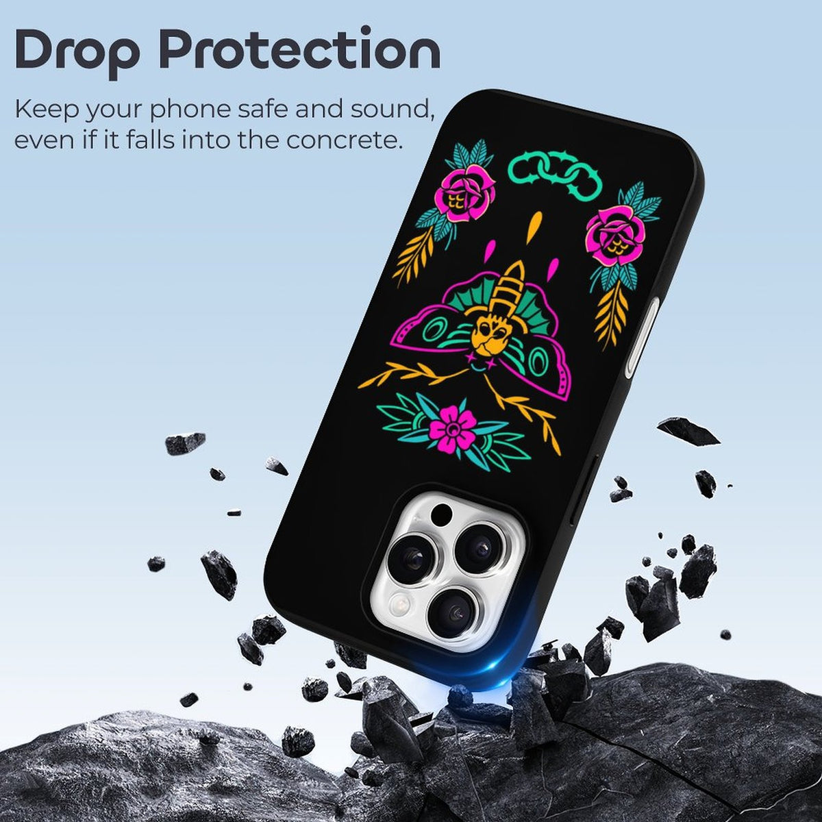 Old School Death Moth Print - Phone Case