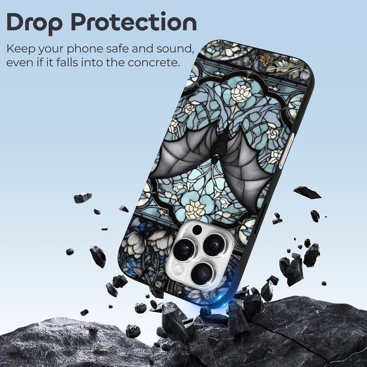 Gothic Bat Print - Phone Case