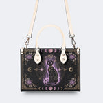 Celestial Black Cat Print Handbag Factory Direct Sales