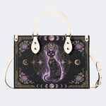 Celestial Black Cat Print Handbag Factory Direct Sales
