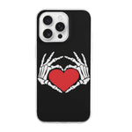 Retro Skull Heart Print - Phone Case