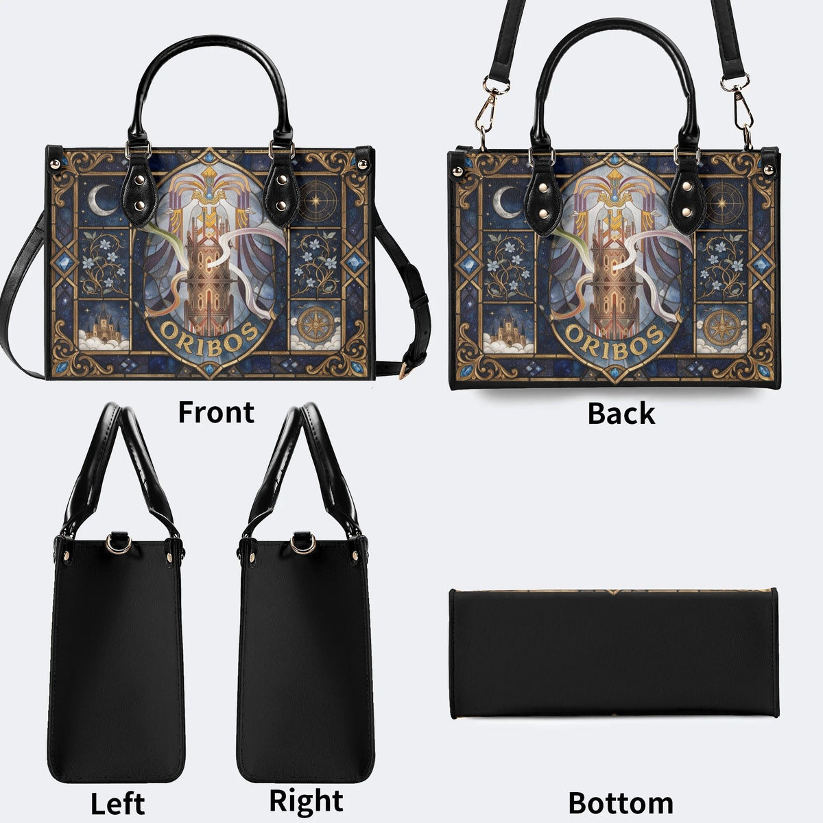 Oribos Castle Print Handbag Factory Direct Sales