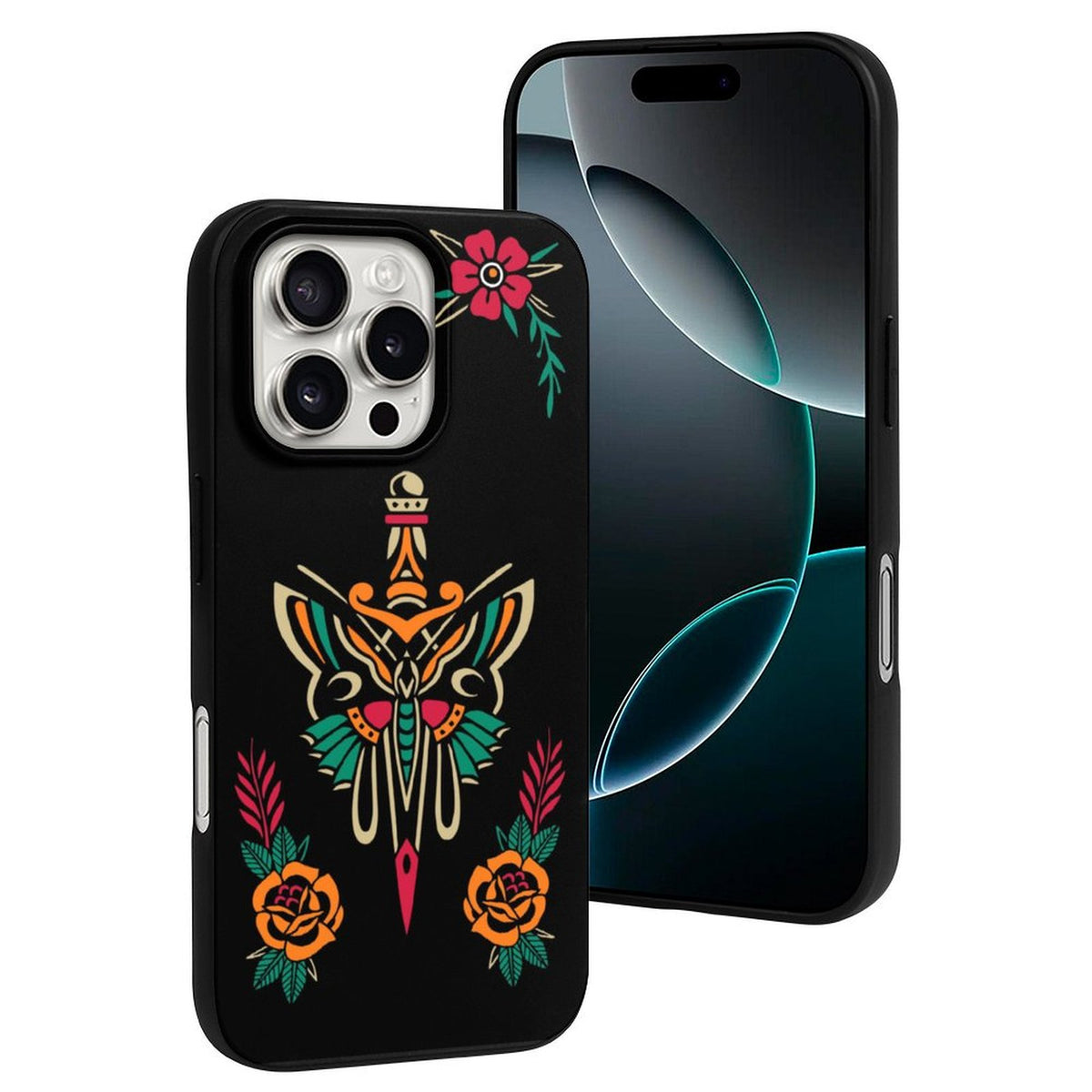 Sword And Moth Print - Phone Case