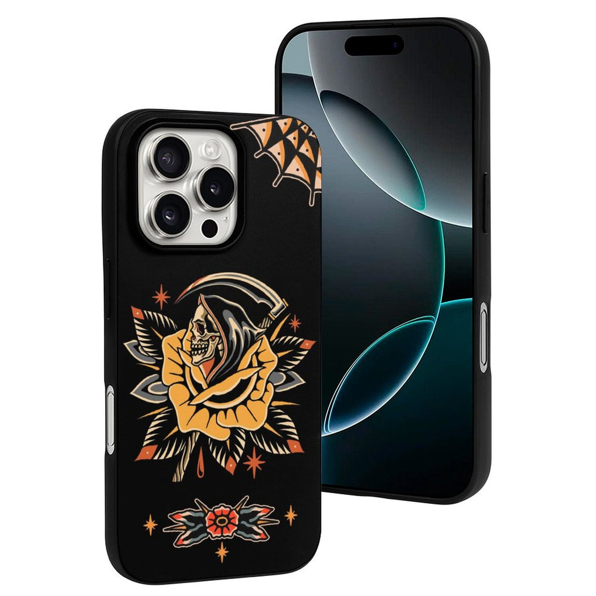 Grim Reaper Flowers Print- Phone Case