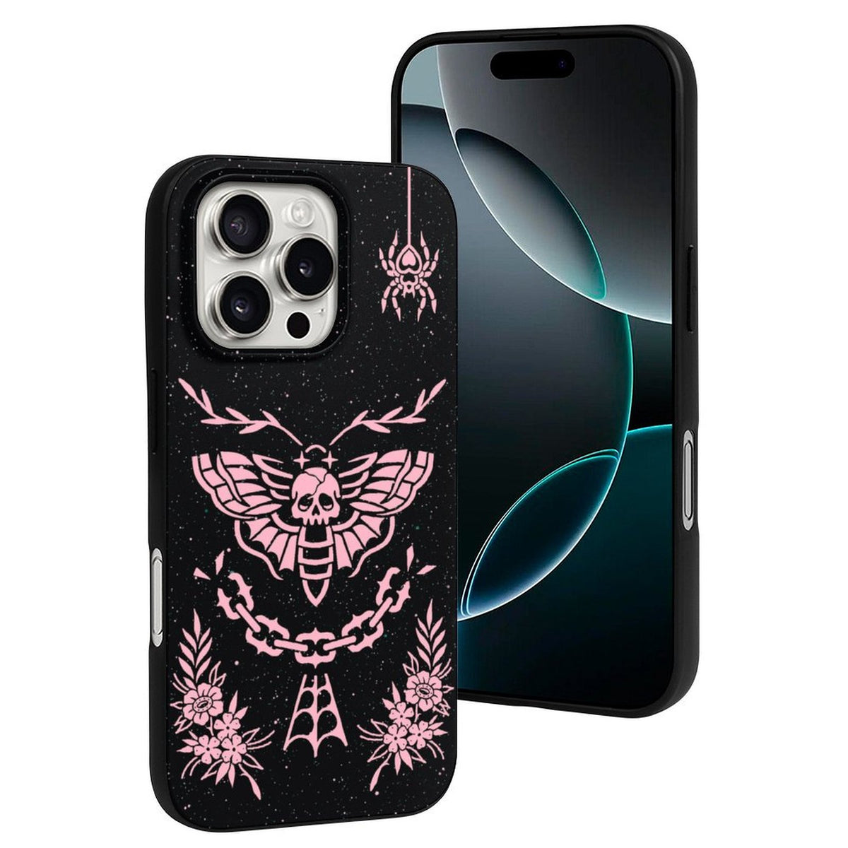 Pink Death Moth Print - Phone Case