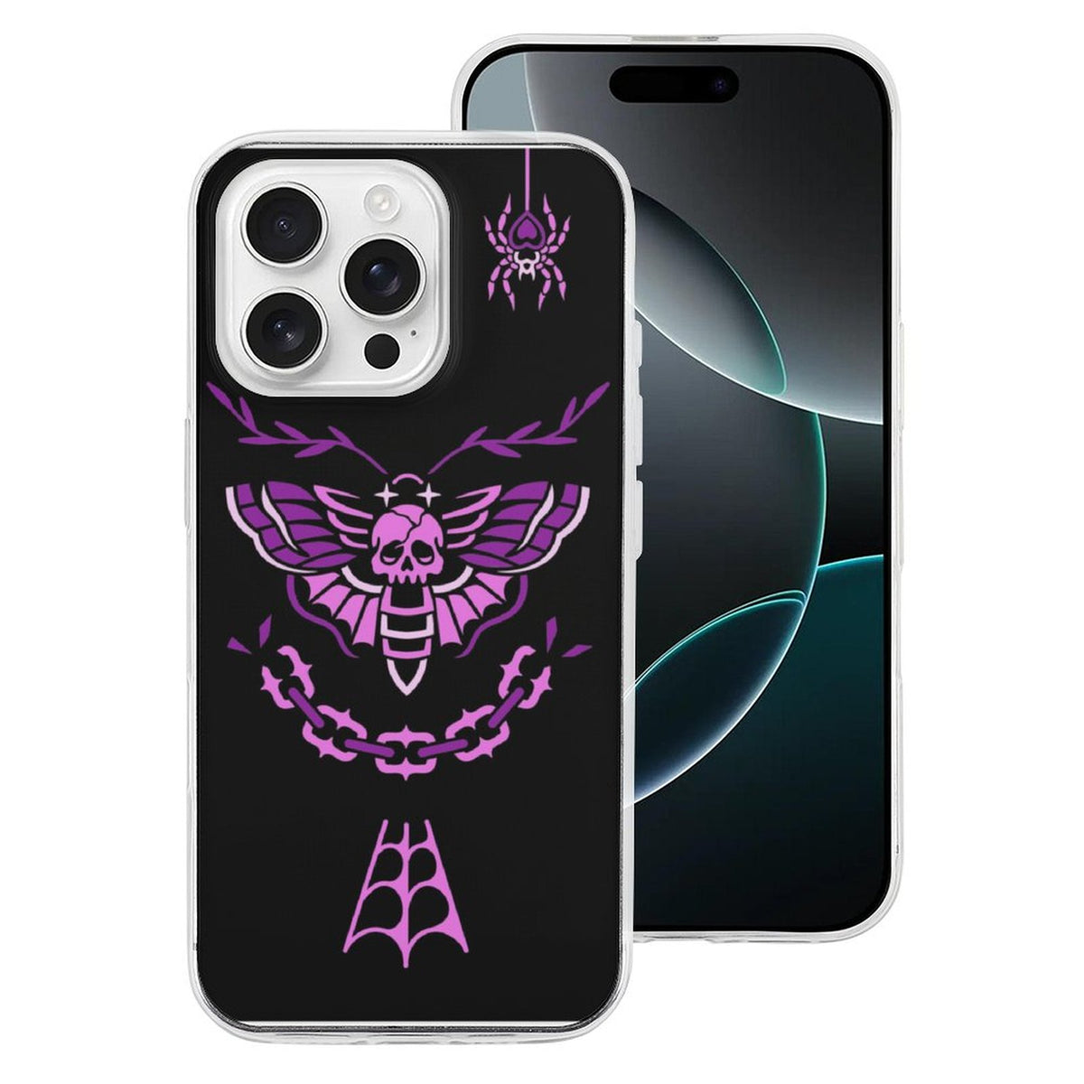 Purple Death Moth Print - Phone Case