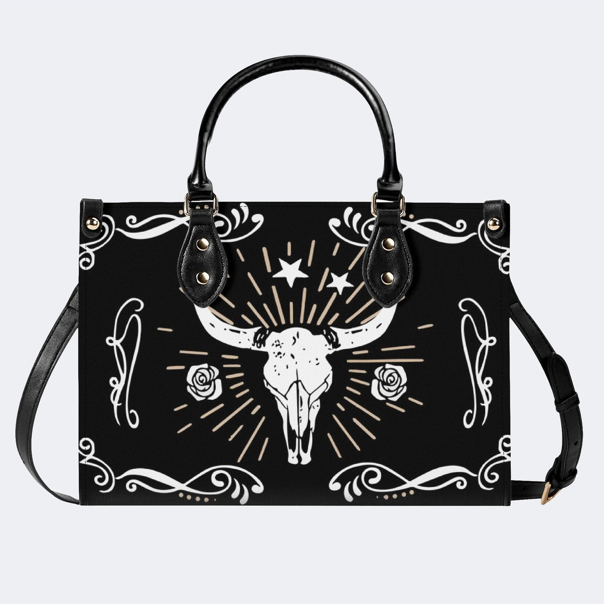 Fashionable Bull Head Printed Handbag Factory Direct Sales