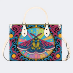 Colorful Moth Print Handbag Factory Direct Sales
