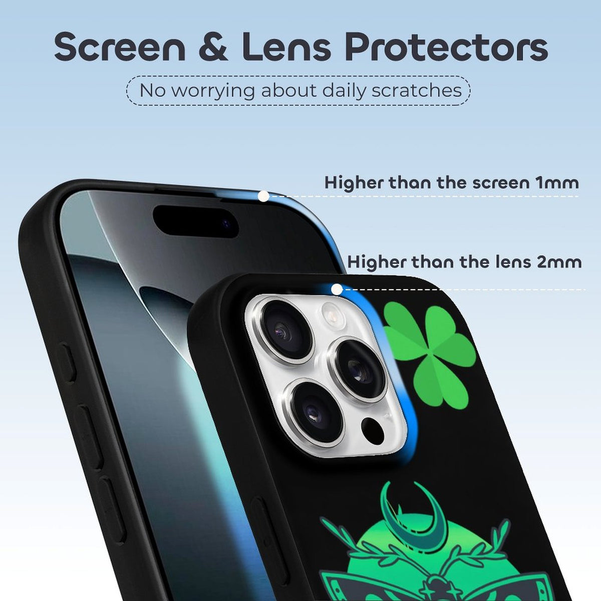 Shamrock Death Moth Print - Phone Case