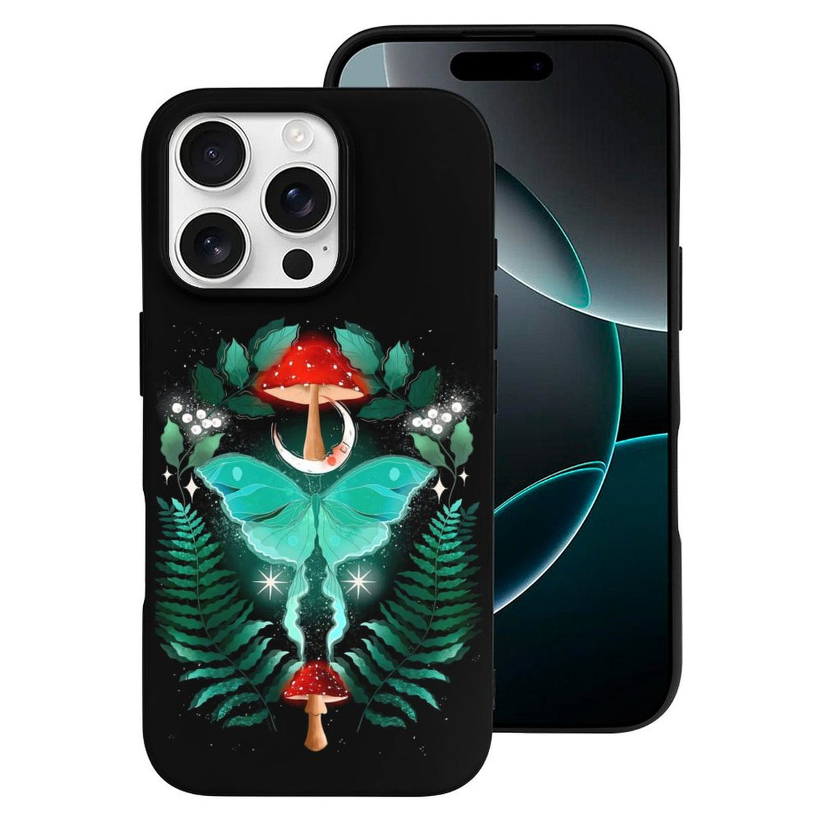 Floral Moth Print - Phone Case