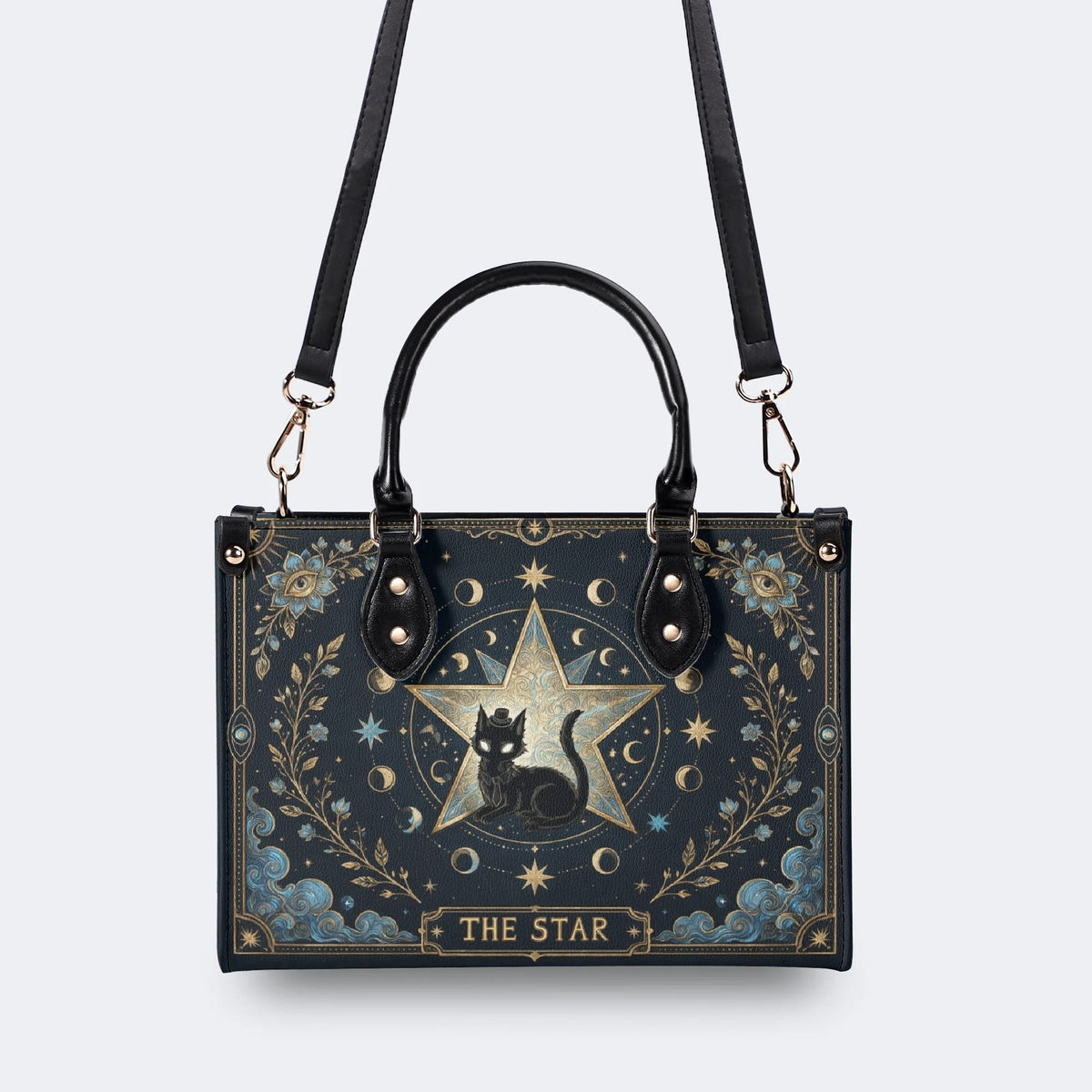 Black Cat Star Tarot Print Handbag Factory Direct Sales