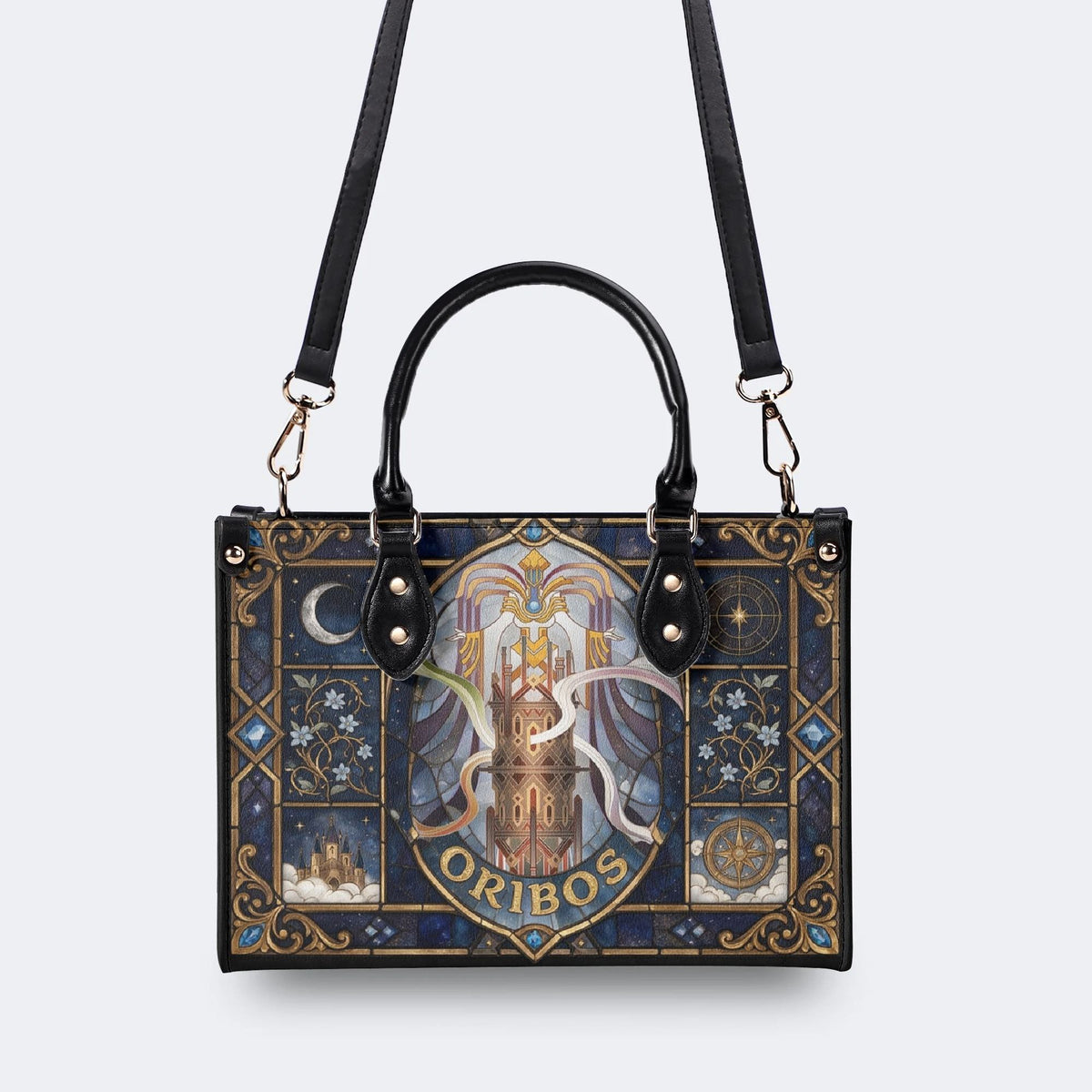 Oribos Castle Print Handbag Factory Direct Sales