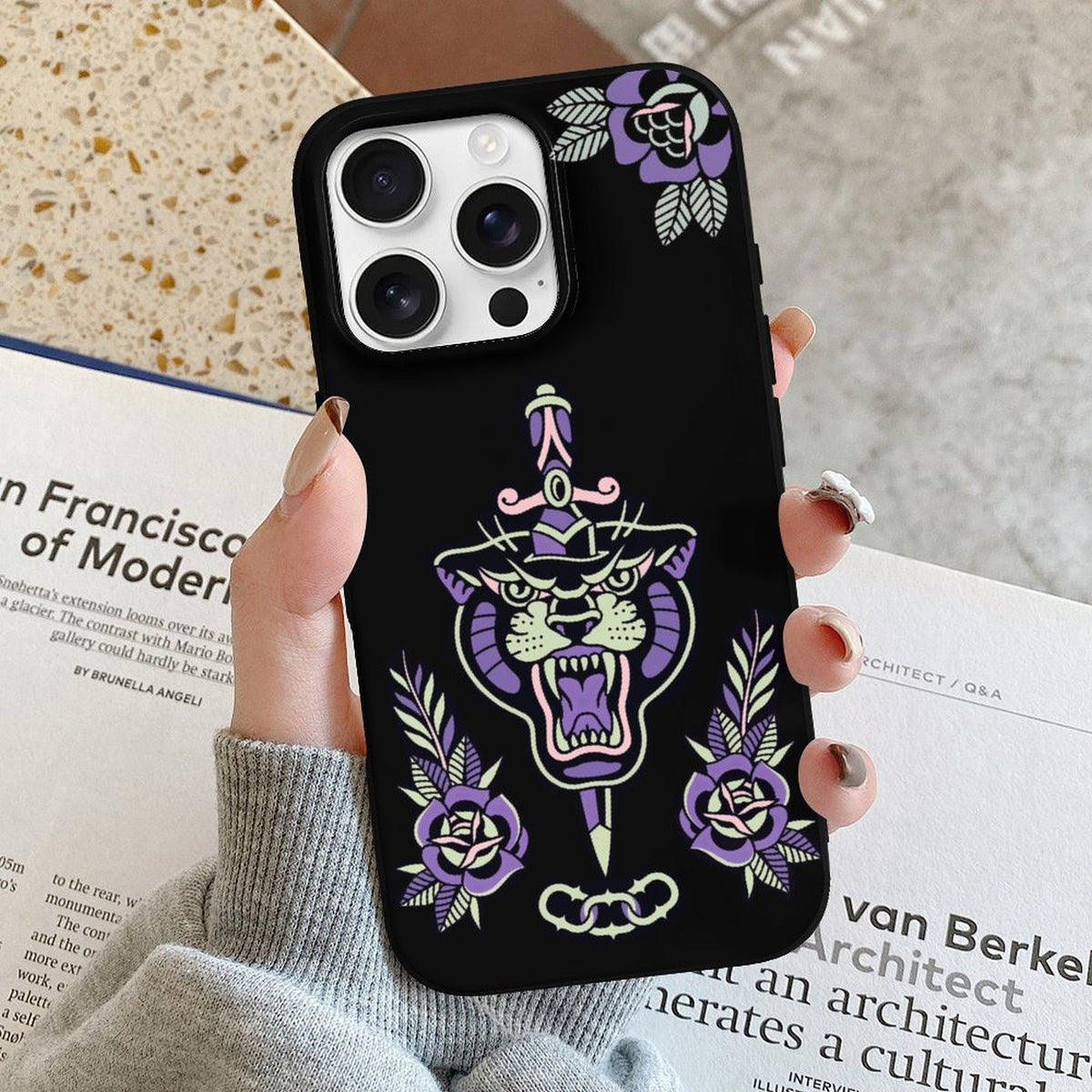 Old School Tiger Print - Phone Case
