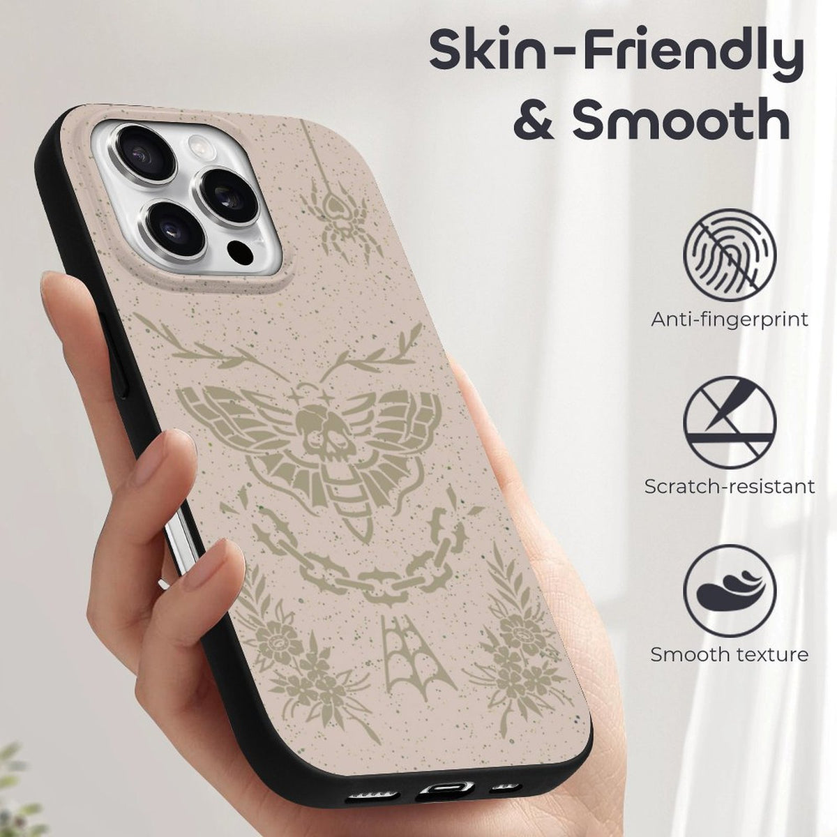 Classic Death Moth Print - Phone Case