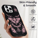 Pink Death Moth Print - Phone Case