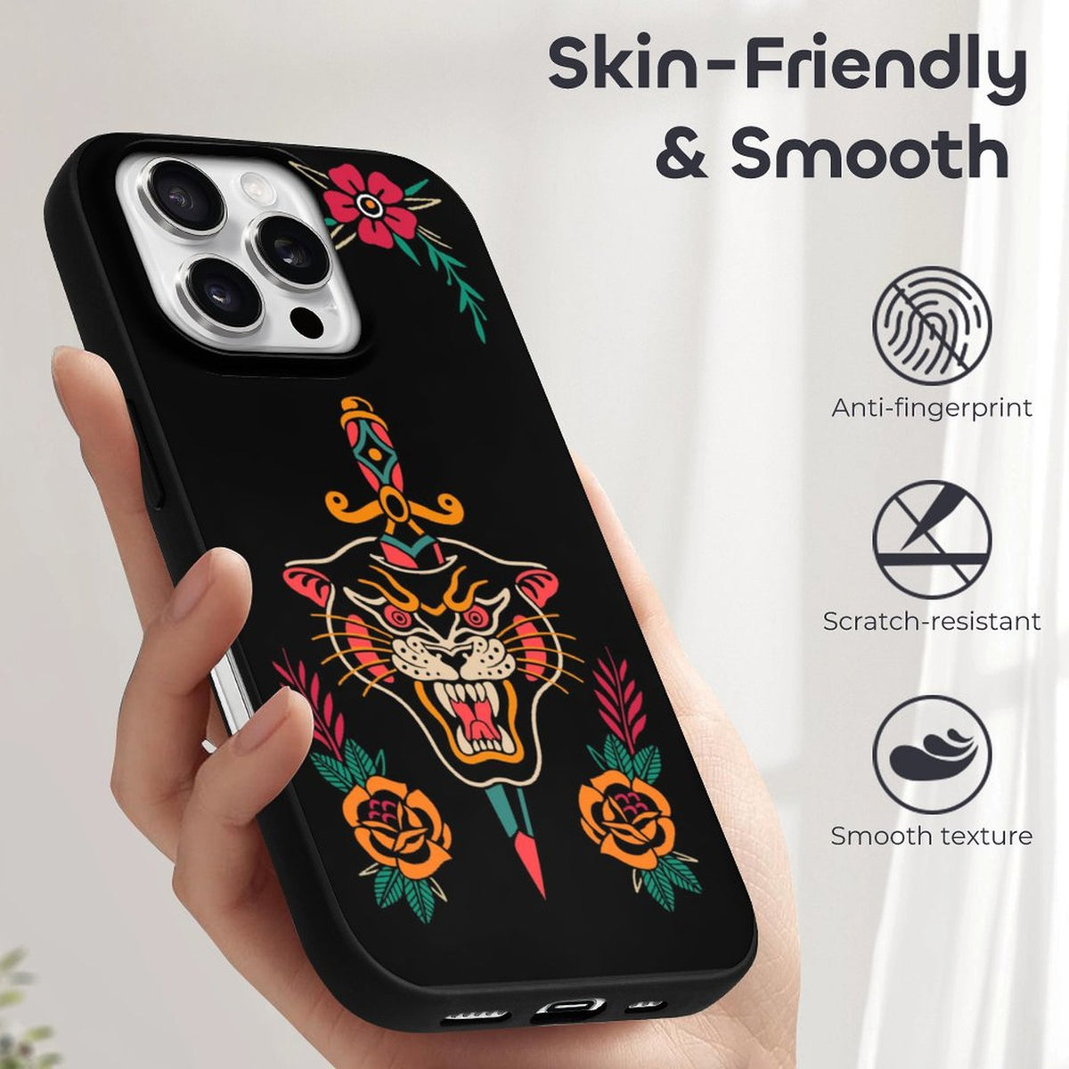 Old School Tiger Print - Phone Case