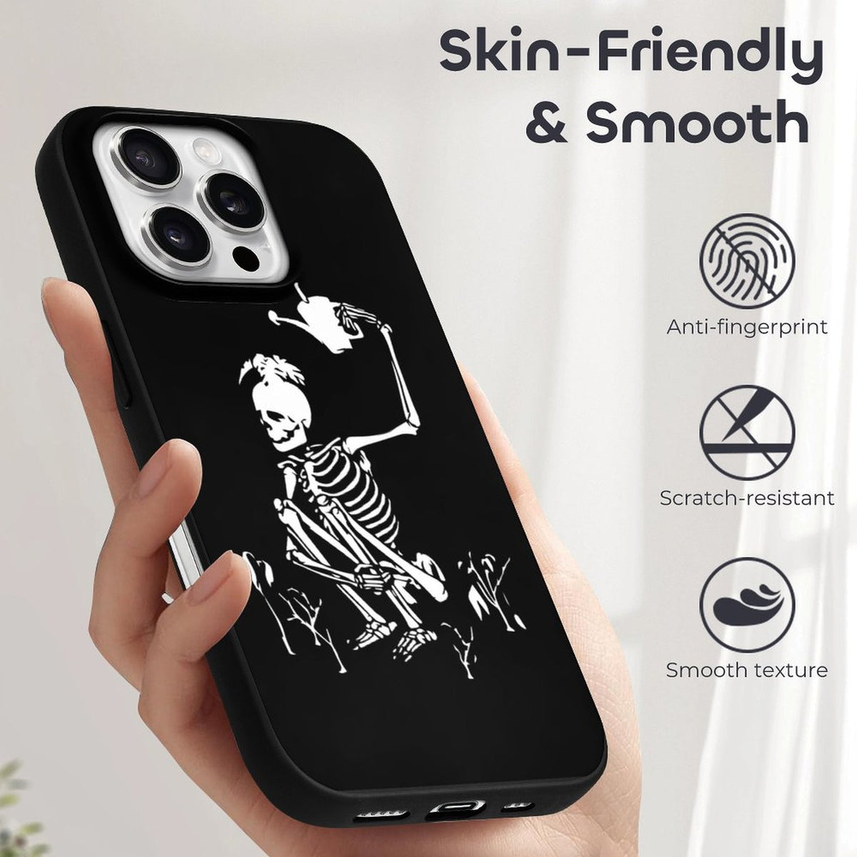Gothic Skull Print - Phone Case