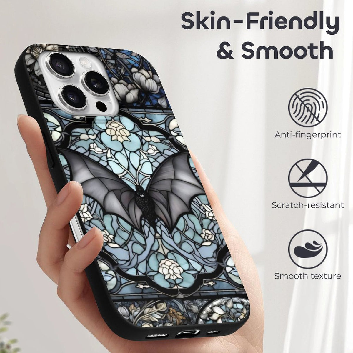 Gothic Bat Print - Phone Case